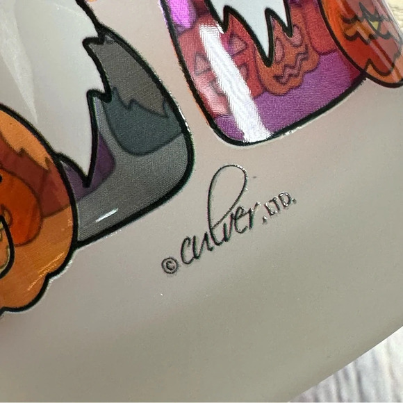 culver frosted lowball tumblers barware whiskey gnomes pumpkins fall halloween - Picture 2 of 7